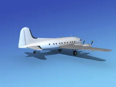Boeing 307 Stratoliner Unmarked  3D model