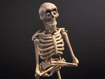 Cartoon Skeleton Rigged1 3D model
