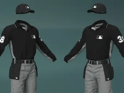 Softball Umpire Clothes 3D model