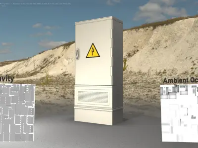 Electrical Distribution Cabinet 86 Low-poly 3D model