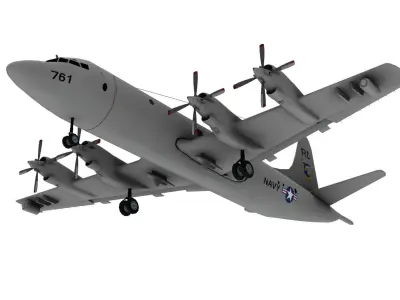 Lowpoly P-3C Orion 3D Model Low-poly 3D model