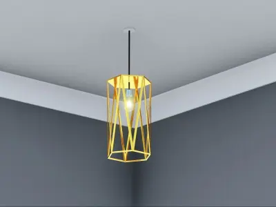 Modern Triangle Light Pendant 3D model