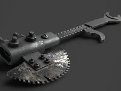 Modifiable Strike Weapon 12 Low-poly 3D model