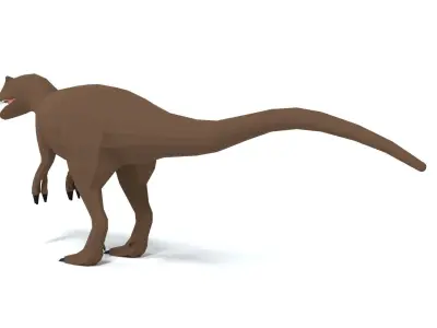 Low Poly Cartoon Allosaurus Dinosaur Low-poly 3D model