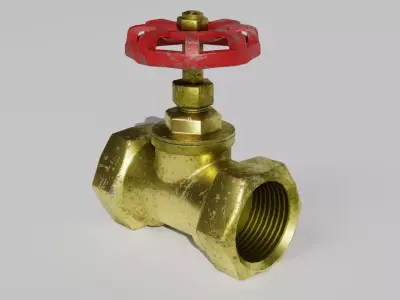 Bronze valve Free low-poly 3D model