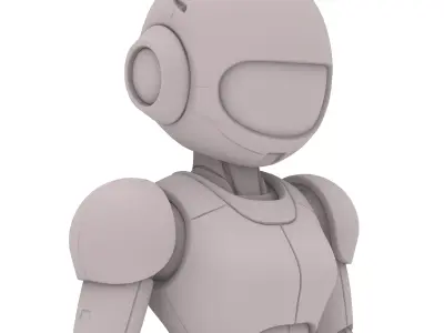 Rosa Roboter Krieger  Pink Robot Warrior   3D print model