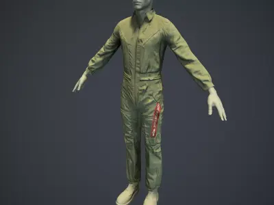 Mechanic Uniform for Games Low-poly 3D model