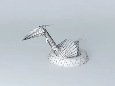 Large rainbow bird Free 3D model