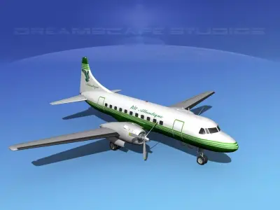 Convair CV-340 Air Atlantique 3D model