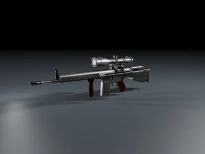 Hecker koch G3 Sniper Rifle 3D model