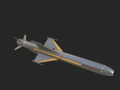 KD-88 air-to-surface missile AKD88 missile C-802AKG Low-poly 3D model