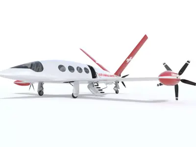  Medical Alice Eviation Electric Aircraft with Interior 3D model