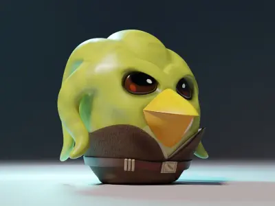 Kit Fisto Angry Bird Low-poly 3D model