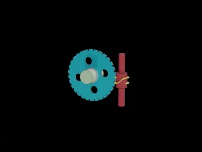 Worm intermittent mechanism 3D model