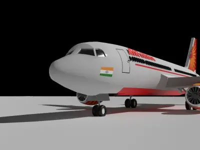 Airbus A320 Air india 3d model 3D model