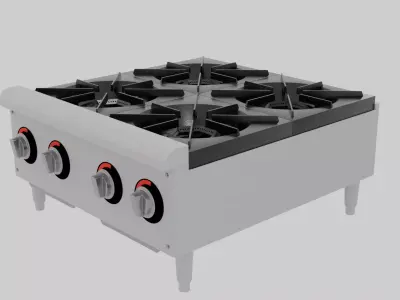 Commercial Gas Range 3D model