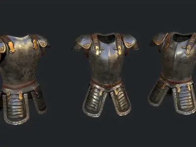 Armor metal Low-poly 3D model