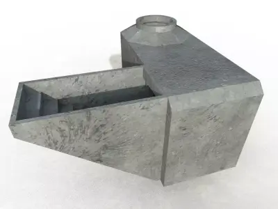 German WW2 machinegun bunker Low-poly 3D model