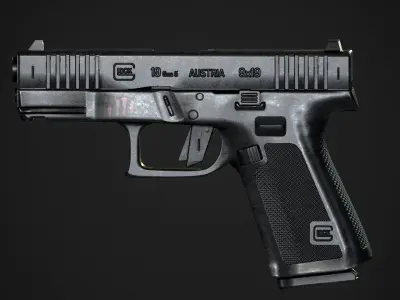 Glock 17 Pistol Low-poly 3D model