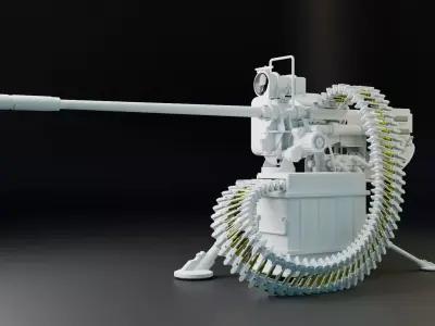 Heavy Machine Gun  Autocannon  3D model