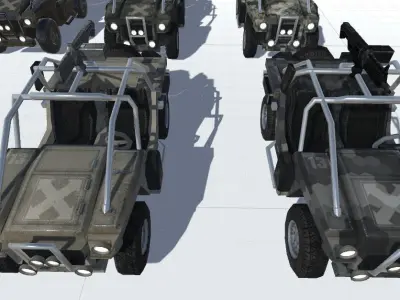 Combat Vehicle Free low-poly 3D model