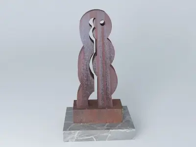 Sculpture welded Lovers Free 3D model