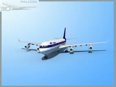 Falcon3D A340-600 Olympic 3D model
