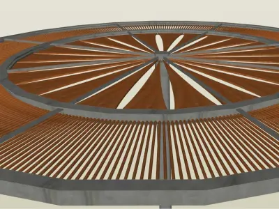 Sunshade Umbrella Low-poly 3D model