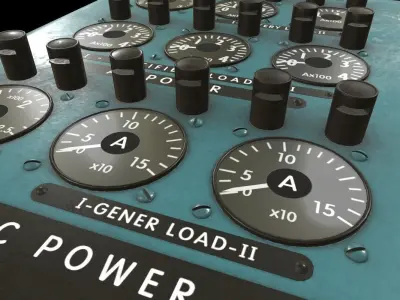 Mi-8MT Mi-17MT Power Panels Board English Low-poly 3D model