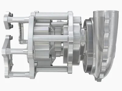 HARTS 140mm Billet Charger Low-poly 3D model