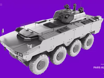 PARS ALPHA 8x8 Armoured Vehicle 3D model