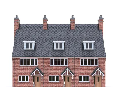English Brick House 18 Low-poly 3D model