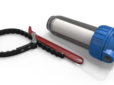 Water Filter Housing Strap Wrench 3D model