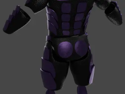 Carapace Armor Low-poly 3D model