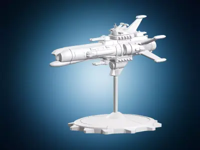 Futuristic Sci-Fi Spaceship Cruiser 3D print model