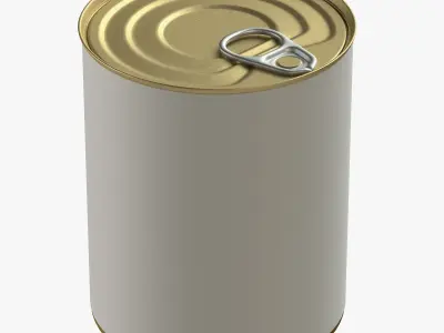 canned food round tin metal aluminium can 09 3D model