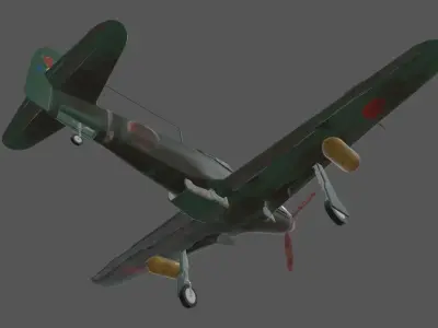 Light Aircraft Low-poly 3D model