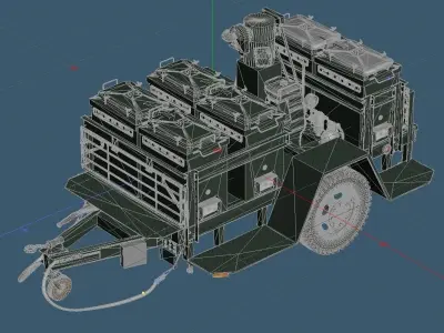 Japan Ground Self-Defense Force Field kitchen type1 3D model