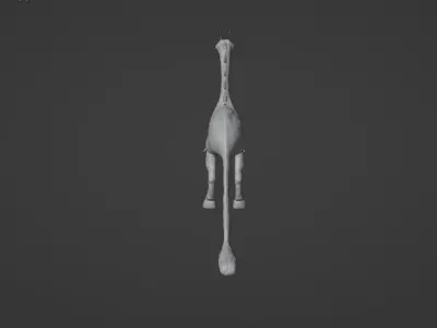 high poly creature giraffe 3D model