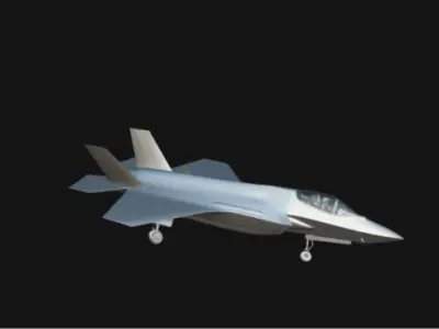 F-35A Lightning II 3D Model of Stealth Multirole Fighter Jet Low-poly 3D model