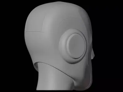 Robot Head Character Bust 3D print model purchase