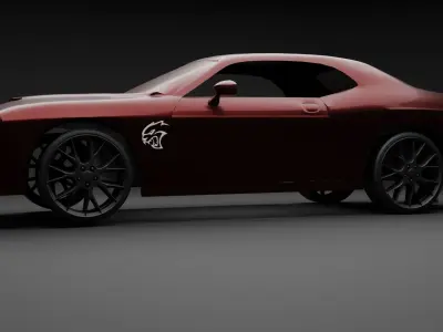 Dodge Challenger Free Free low-poly 3D model