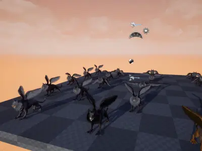 Anicent Griffin Low-poly 3D model