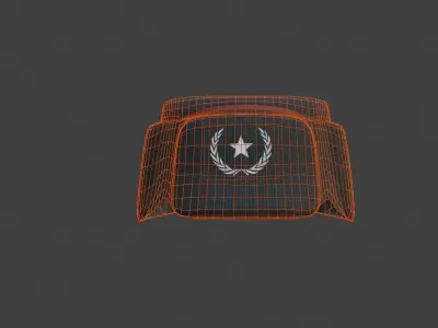 Officer hat 3d model Free low-poly 3D model