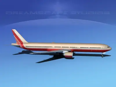 Boeing 777-300 Southwest 3D model