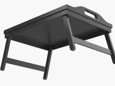 Folding Bed Tray Table with Coffee and Chocolate 3D model