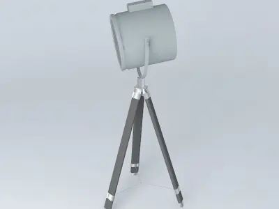 Mini Cannon Spotlight  lamp Free 3D model