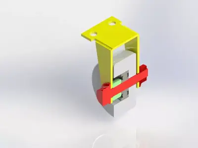 Fixed Caster Wheel Free 3D model