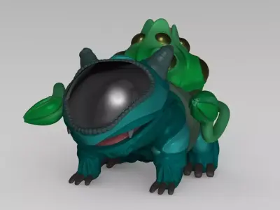 Alien Bulbasaur 3D print model