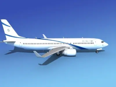 Boeing 737-800 El Al 3D model